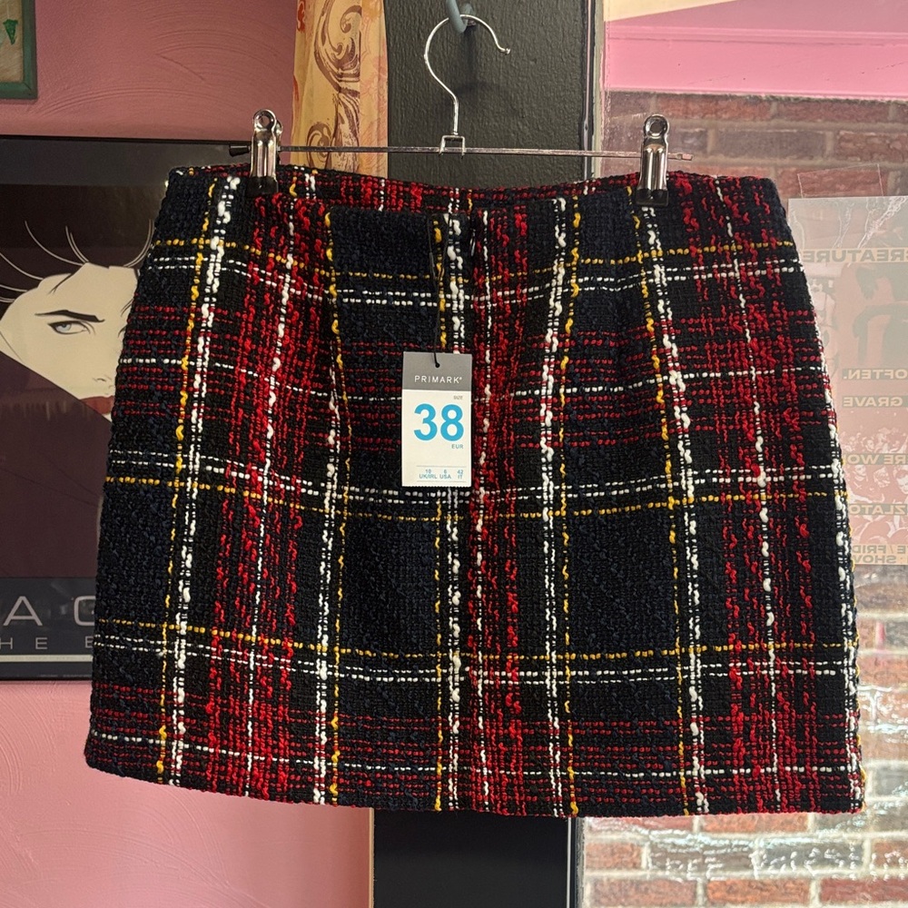 Primark Tartan Mini Skirt - Red, Black, Yellow - Picture 3 of 4